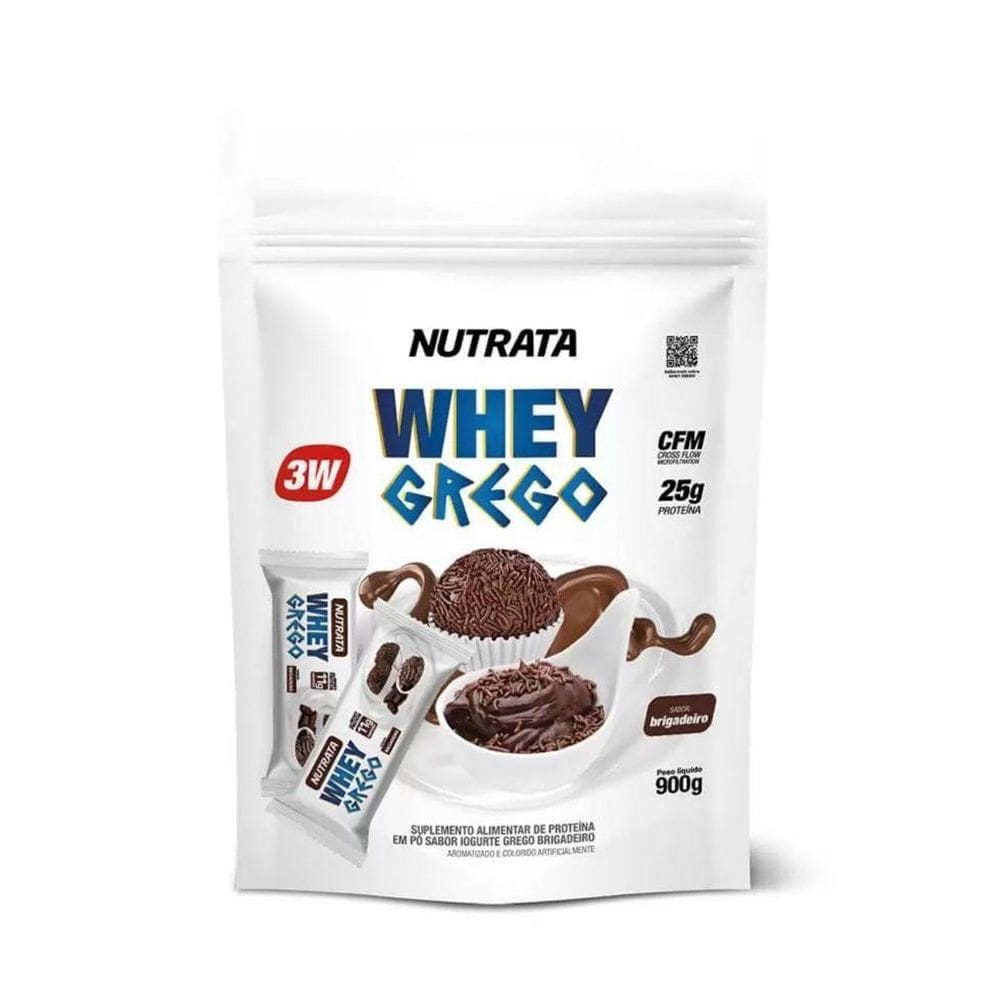 Whey Grego Refil  900G  - Sabor: Brigadeiro