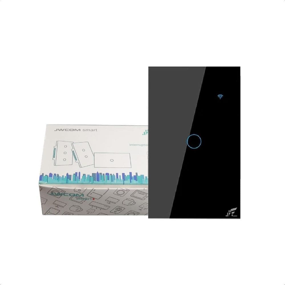 Interruptor Intel 1 Botão - Alexa, Google E Siri - Preto