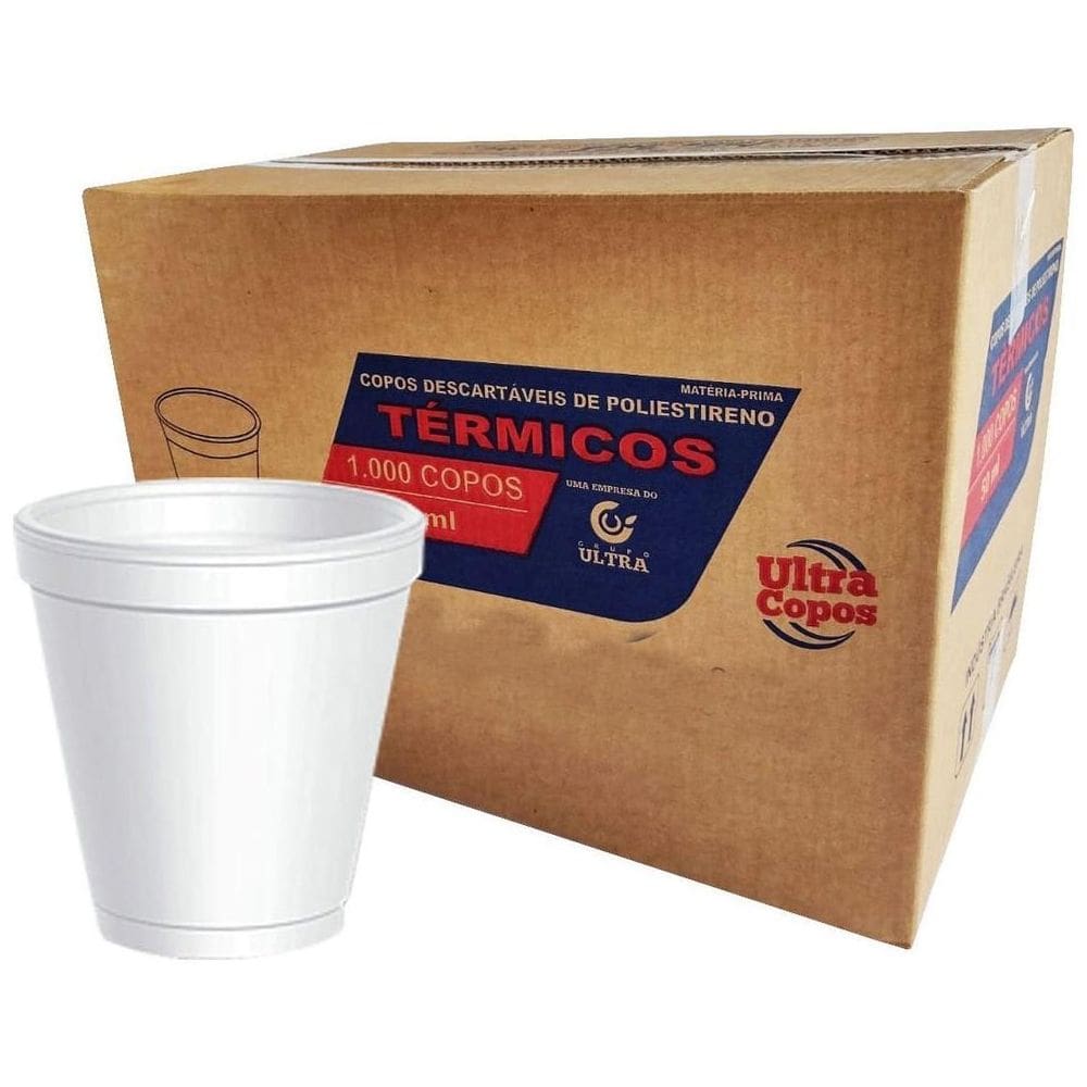 Copo De Isopor Térmico Descartável Branco 180Ml 1Cx