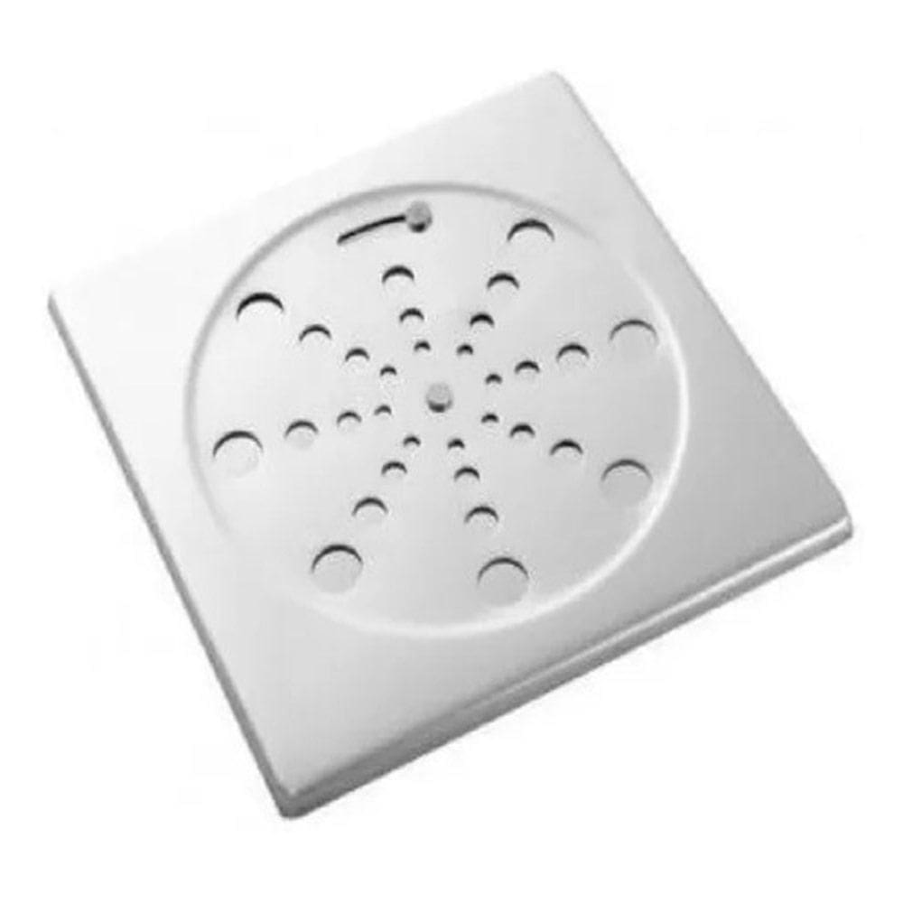 Ralo Grelha Inox Para Banheiro Quadrado 10X10 Com Fecho