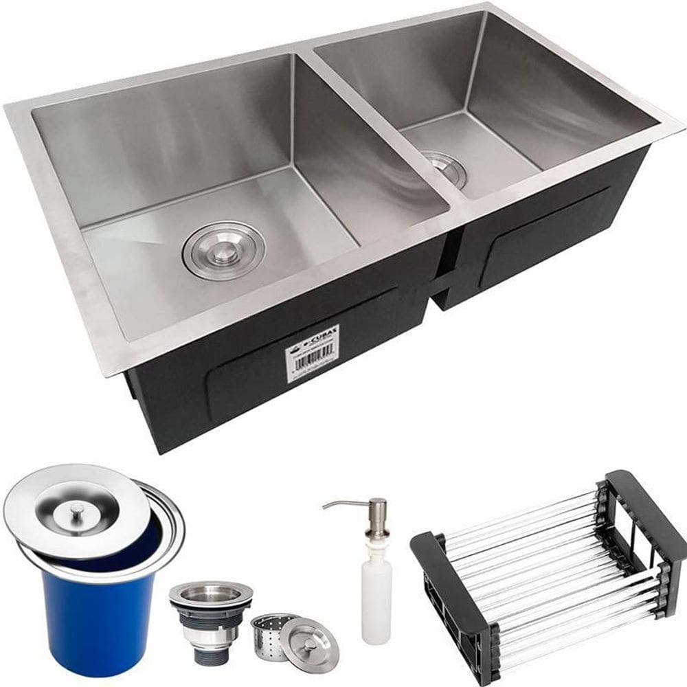 Cuba Dupla Quadrada Inox 304 Gourmet 8040 Lixeira 5L