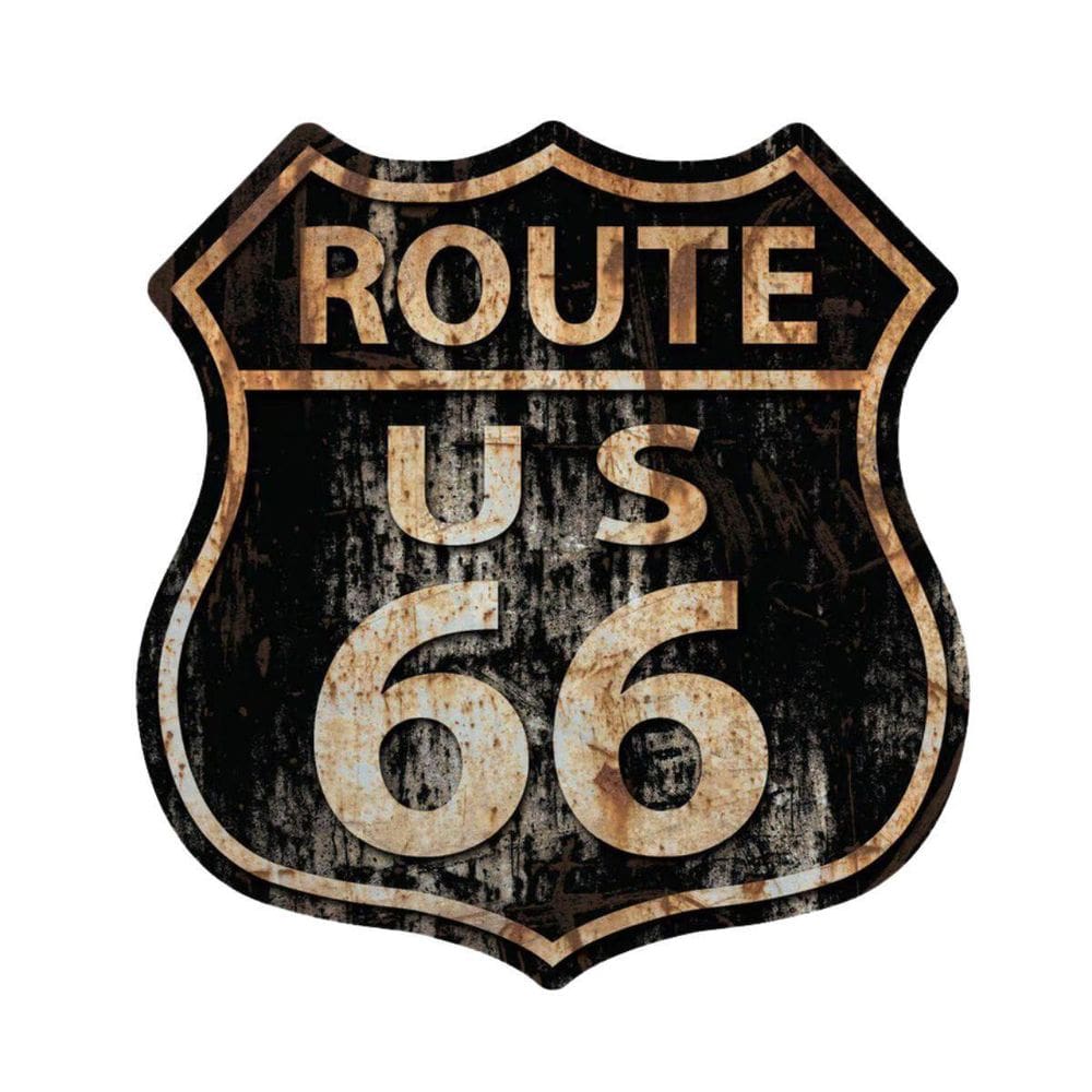 Placa Quadro Decoração Us Route 66 Trânsito Vintage Rota