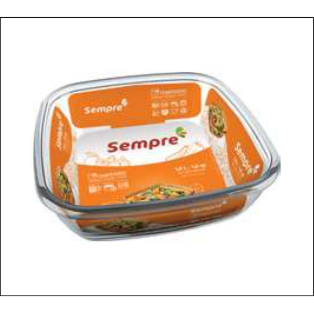 Forma Assadeiras De Vidro Forno Quadrada 1,5Lts Marinex 03