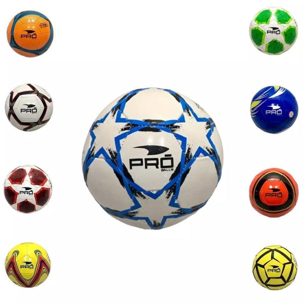 Kit 6 Bolas De Futebol F5 Pró Balls Cores Pvc