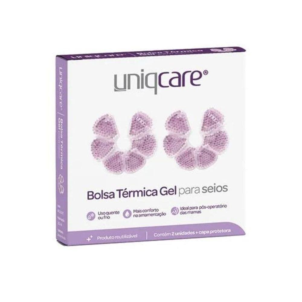 Bolsa Térmica Gel Para Seios Uniqcare Com Capa Flanelada