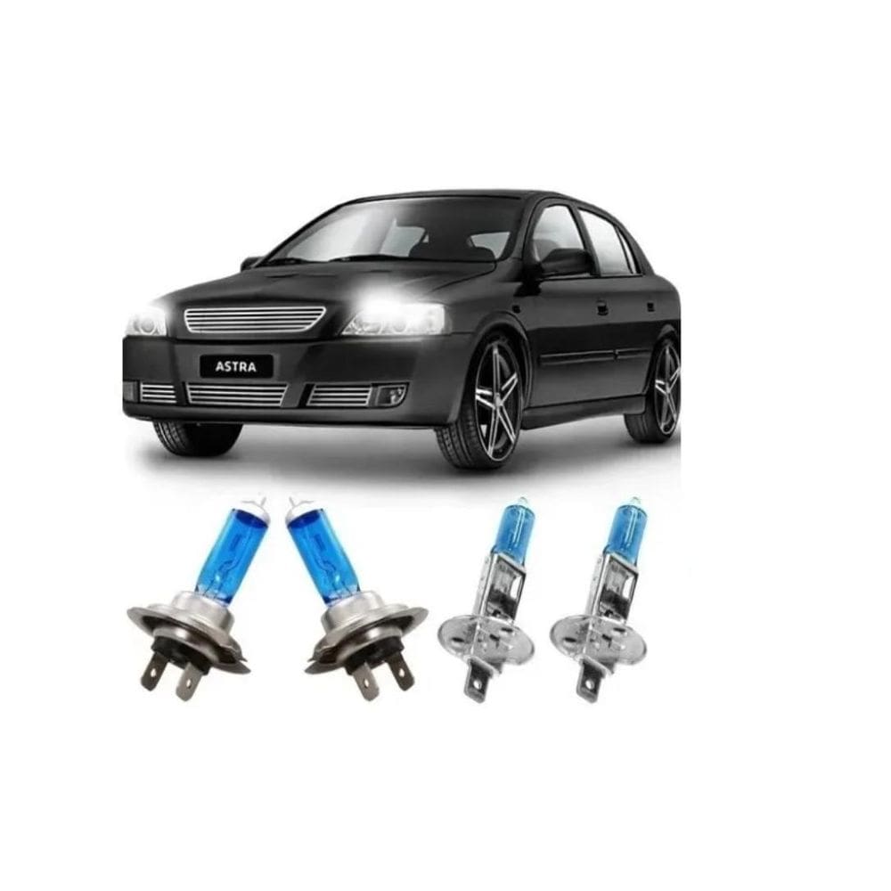 Kit Lâmpada Super Branca Gm Astra Faro Alto E Baixo