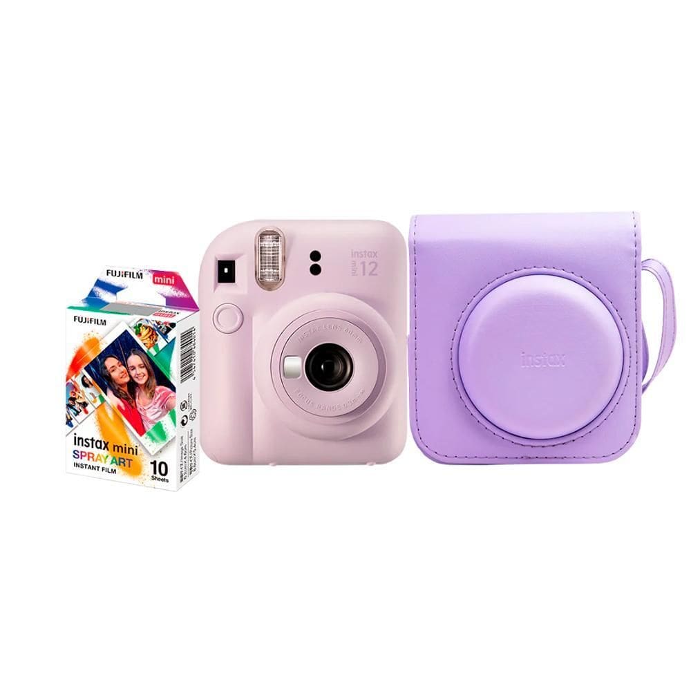 Kit Câmera Instantânea Fujifilm Instax Mini 12 Lilás Lilás