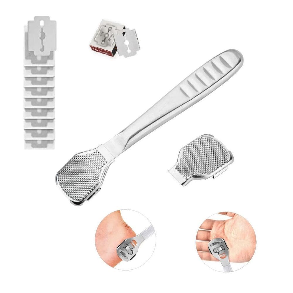 Aparador De Calos Inox E 10 Laminas De Desbastar Calosidades