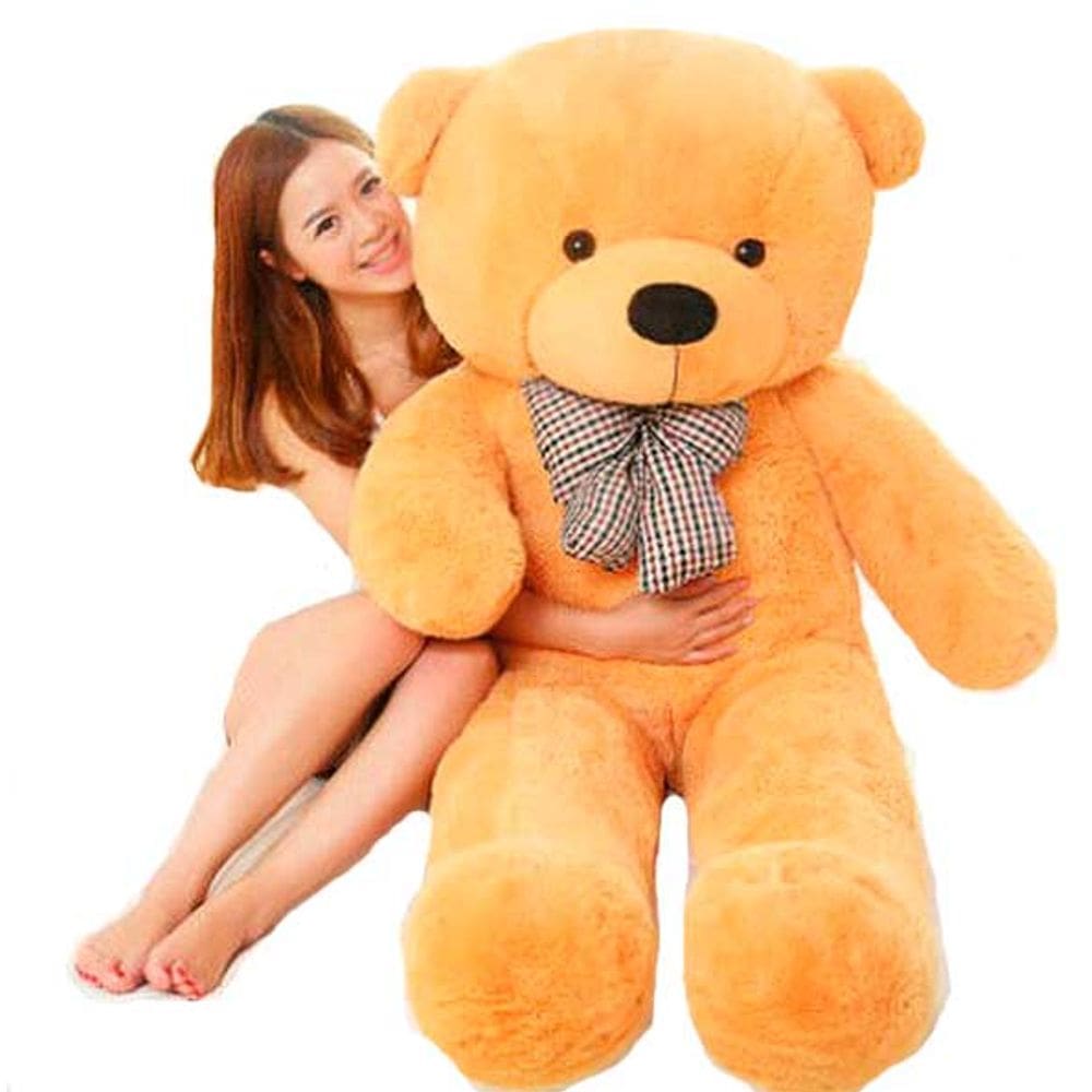 Urso caramelo bege bicho de pelúcia gigante 140cm grande