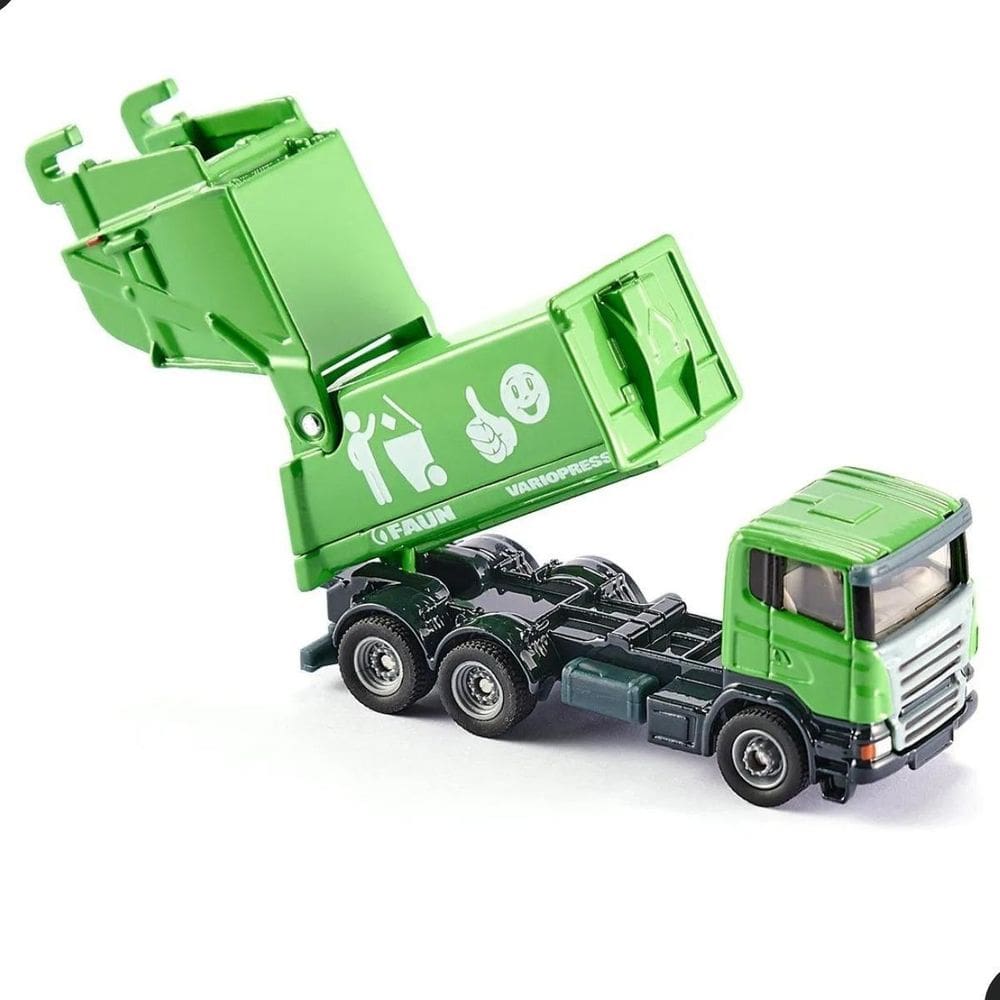 Miniatura Caminhão De Lixo Scania Verde Siku 1/87