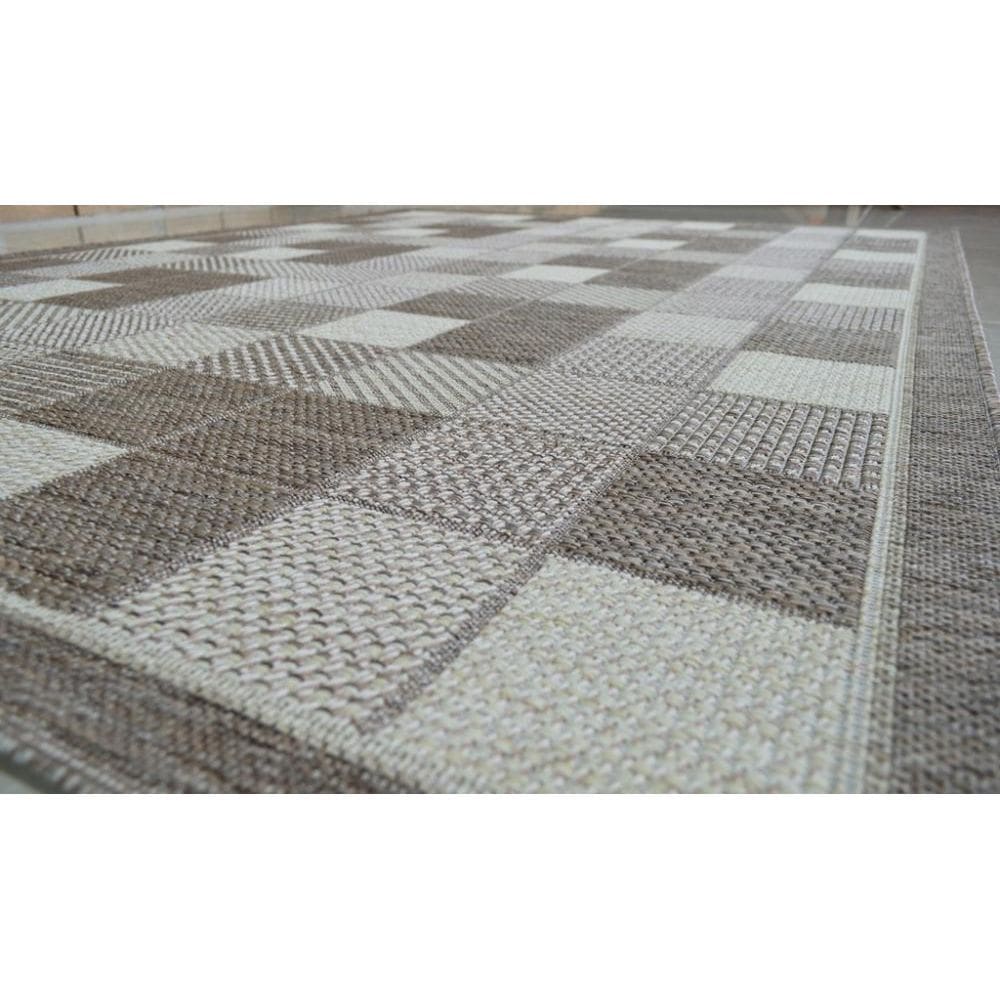 Tapete Para Sala Grande Natural Look Tabuleiro-A 200X300 Cm