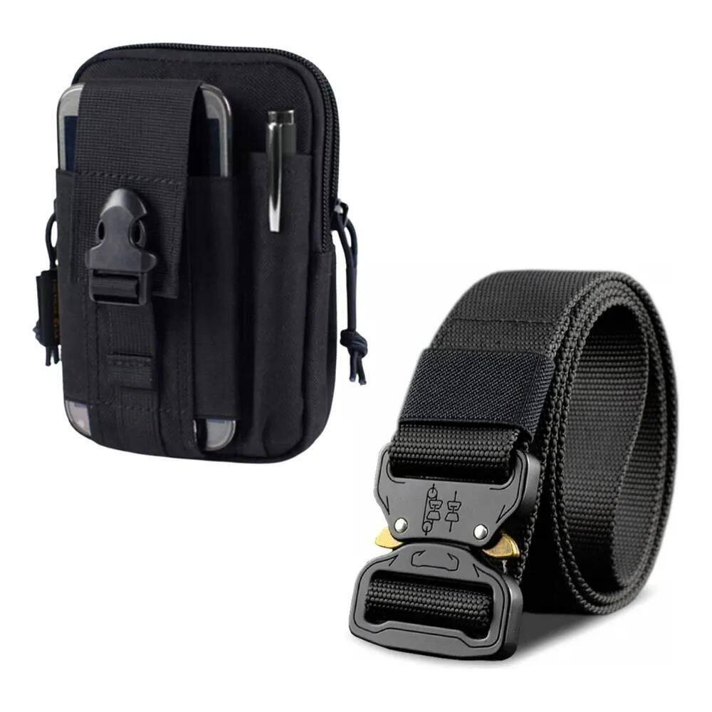 Cinto Com Fivela Engate Rapido Bolsa Porta Objeto Celular