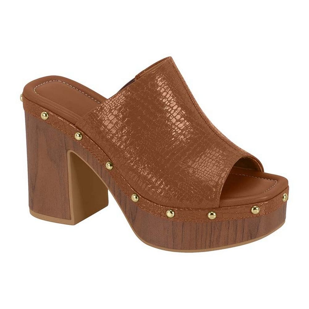 Tamanco Feminino Croco Vizzano Meia Pata Salto Alto 6541.205