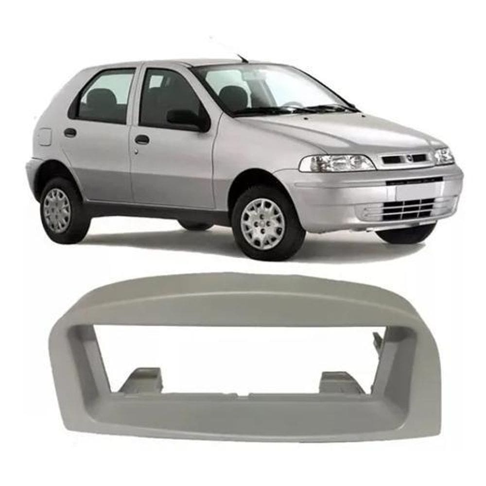 Moldura Painel Radio 1Din Palio Fire G2 Siena Strada S/Furo