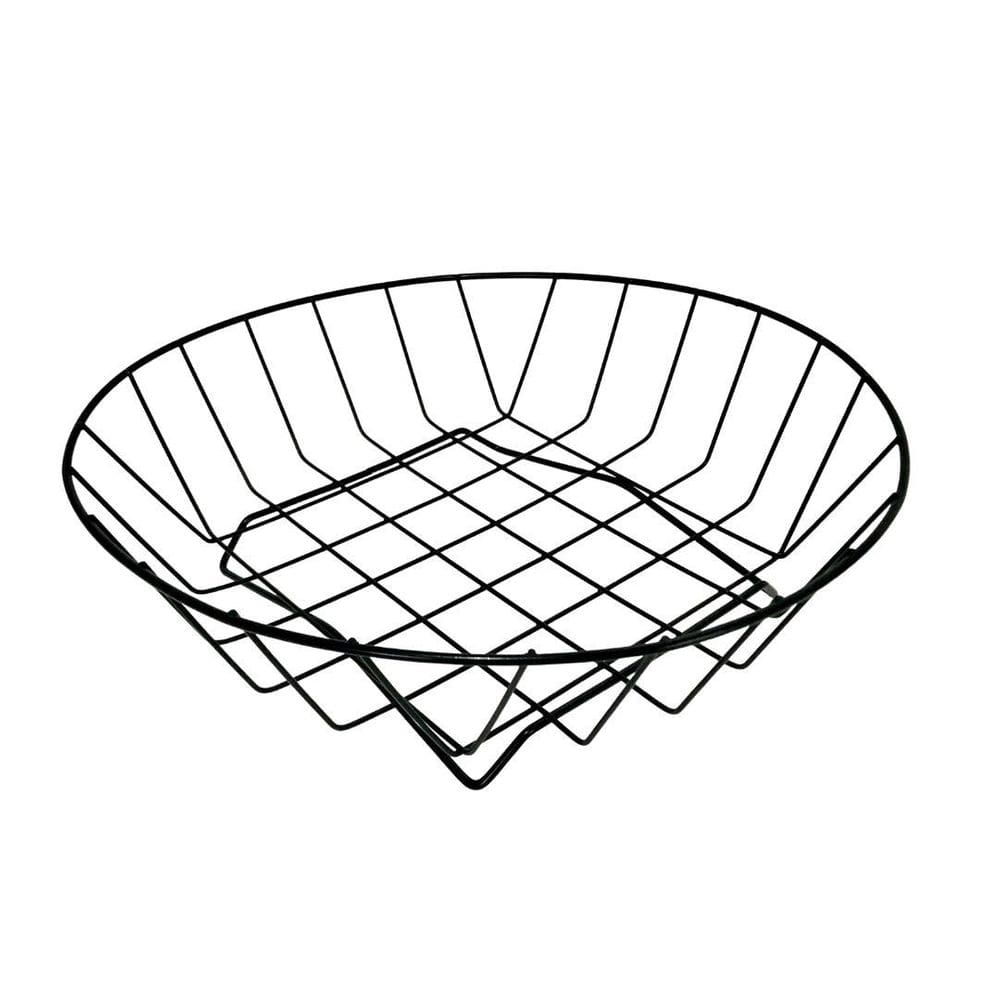 Fruteira De Mesa Redonda Preto 30X9Cm Madefer