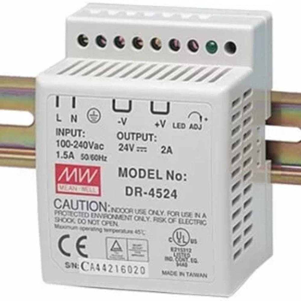 Fonte Chaveada Dr-4524 24V 2 A /48W Trilho Din 100 A 240V