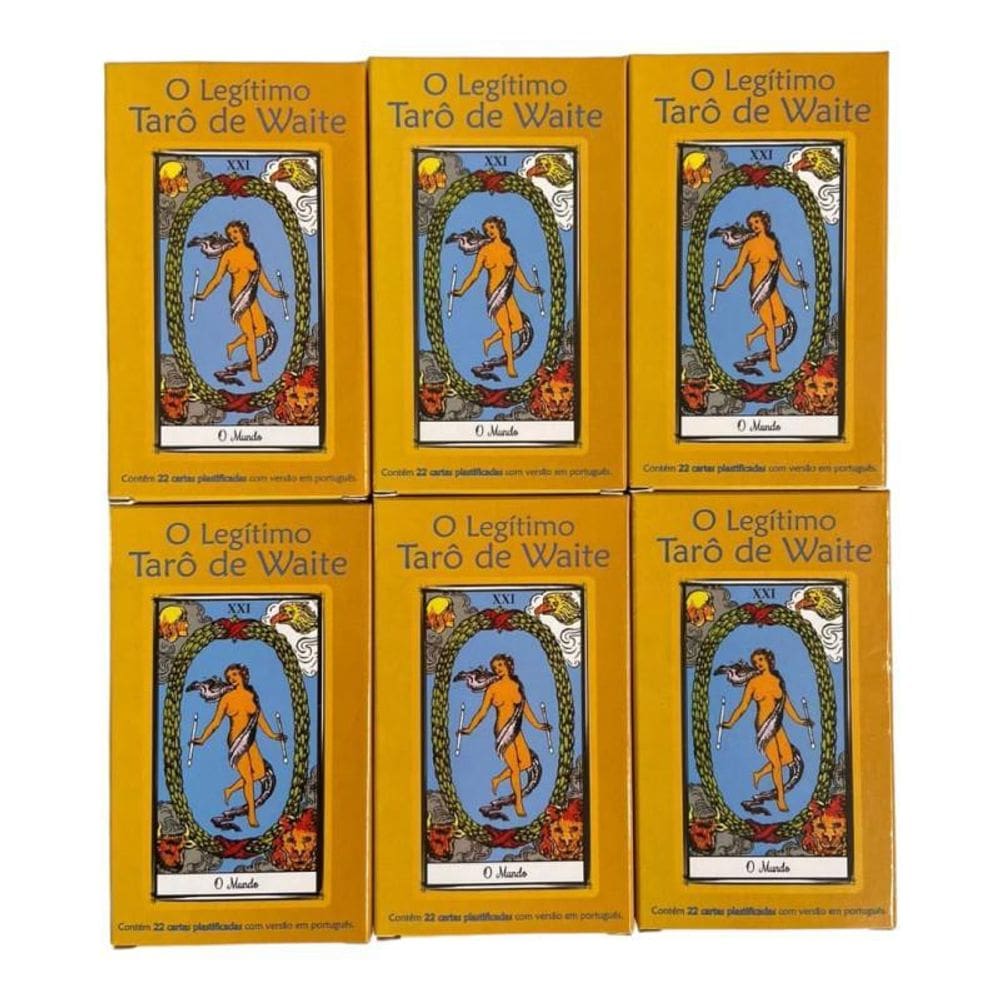 Kit 6 O Taro Waite 22 Cartas Plastificado Manual