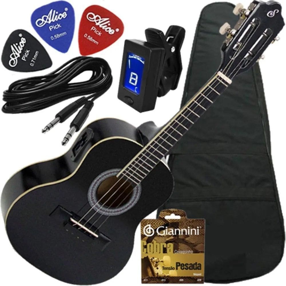Kit Cavaquinho Cs14 Ep Giannini Elétrico Tampo Linden Eq
