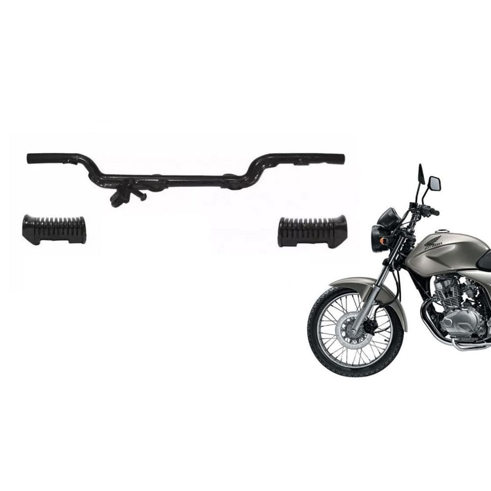 Estribo Dianteiro Com Borrachas Cg Cargo Titan Fan 150