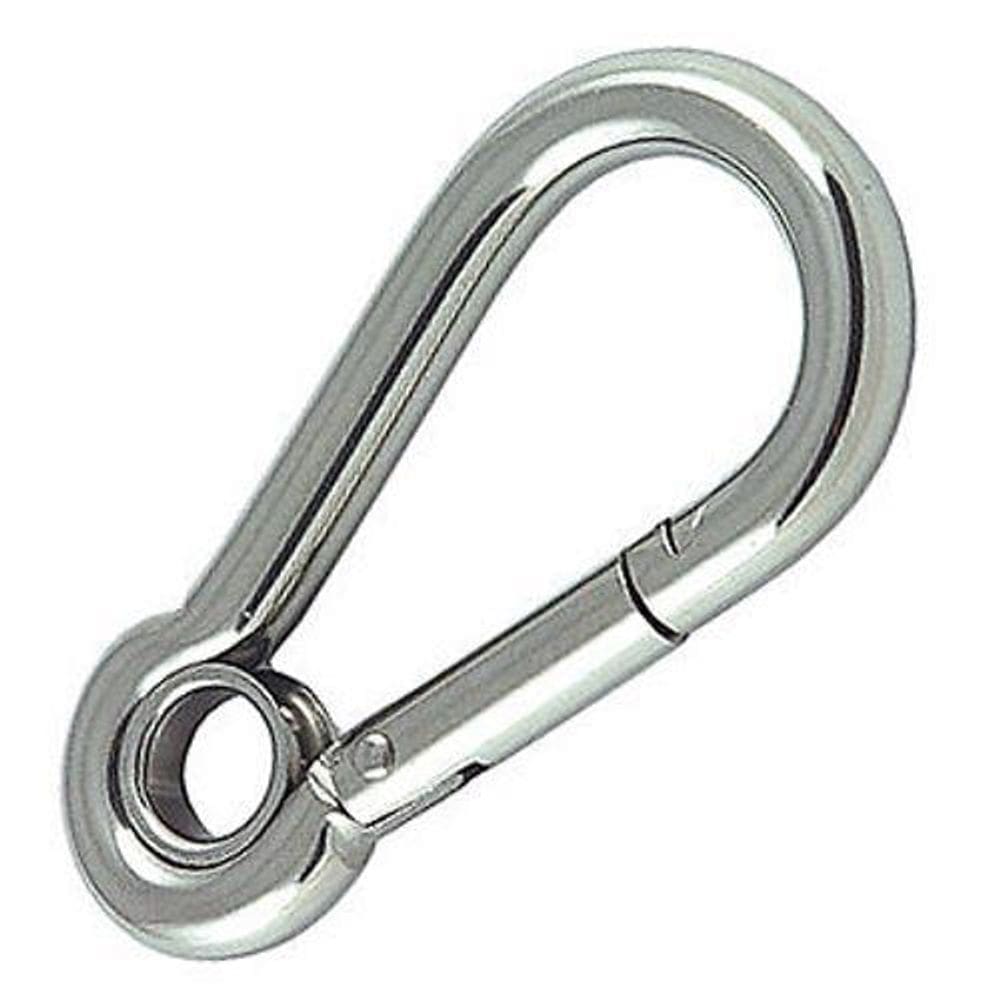 Mosquetão Inox Trava Automática 11Mm X 120Mm Com Olhal