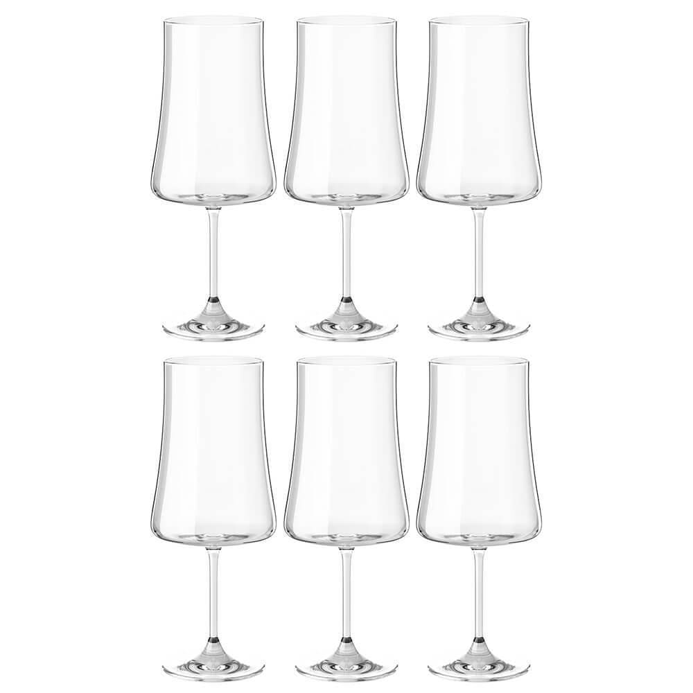 Taças Vinho E Água Cristal 560Ml Titânio Pleasure 6 Peças