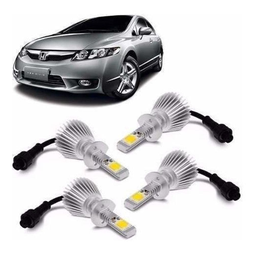 Kit Super Led New 2008 2009 2010 2011 Civic Foco Duplo 6000K