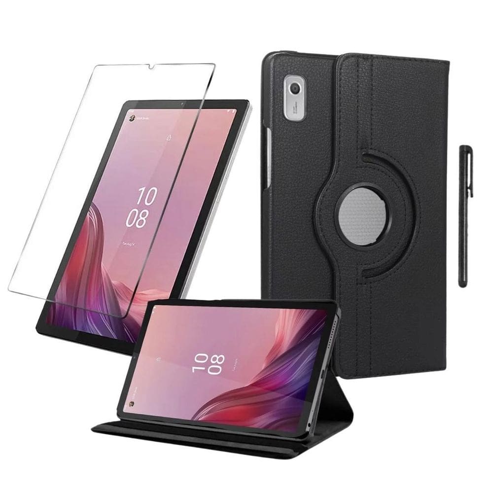 Capa Giratória Para Lenovo Tab M9 9 + Caneta + Vidro