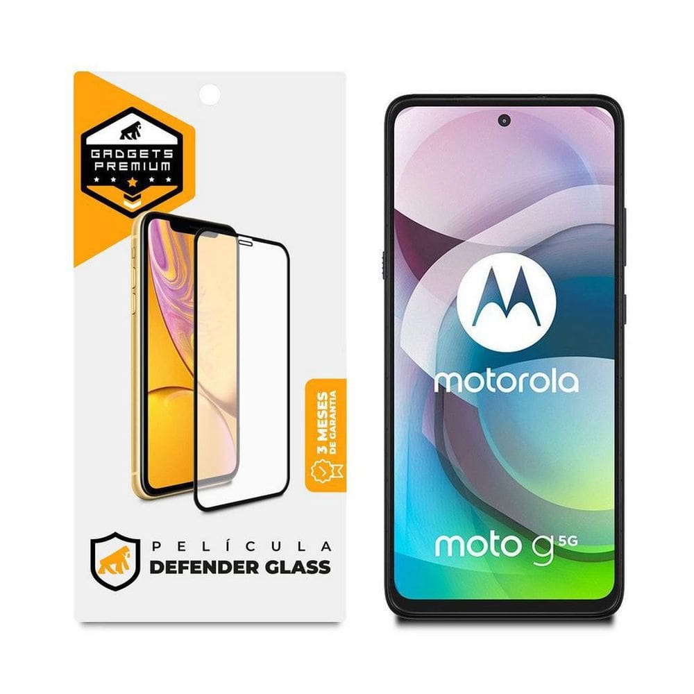 Película Defender Glass Para Motorola Moto G 5G - Preta