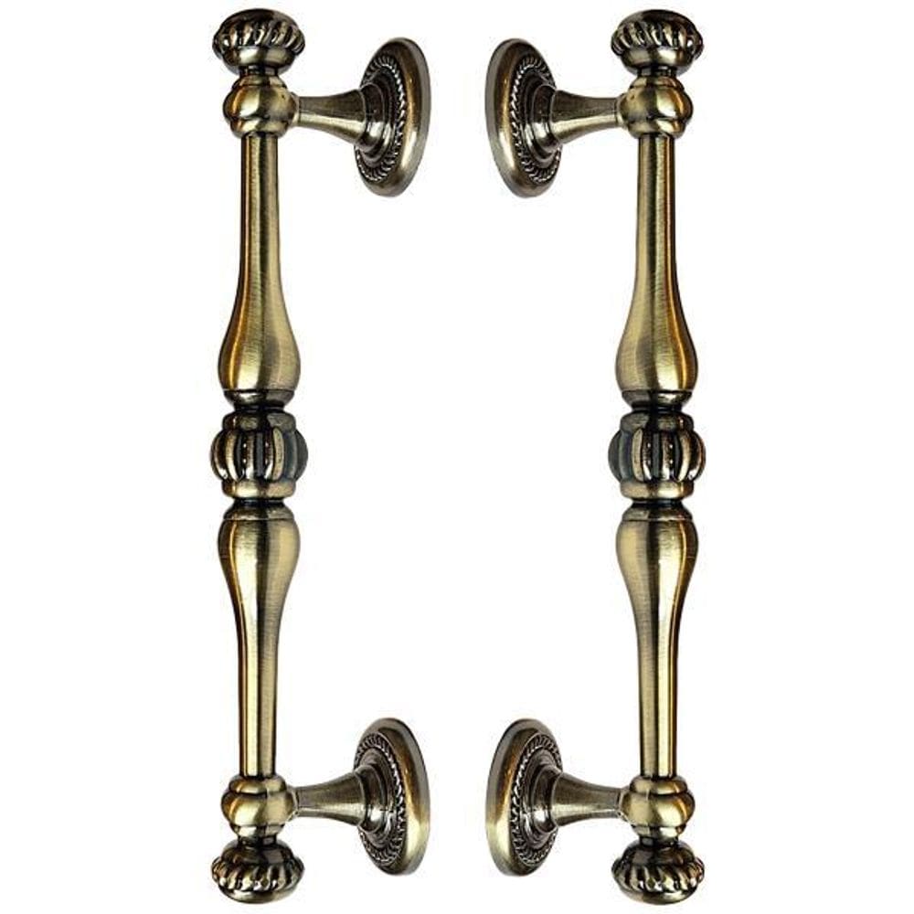 Puxador Duplo Bergen 280mm Bronze Antigo Porta Pivotante