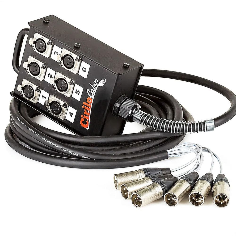 Medusa 6 Vias Com Conectores Xlr Neutrik - 20 Metros