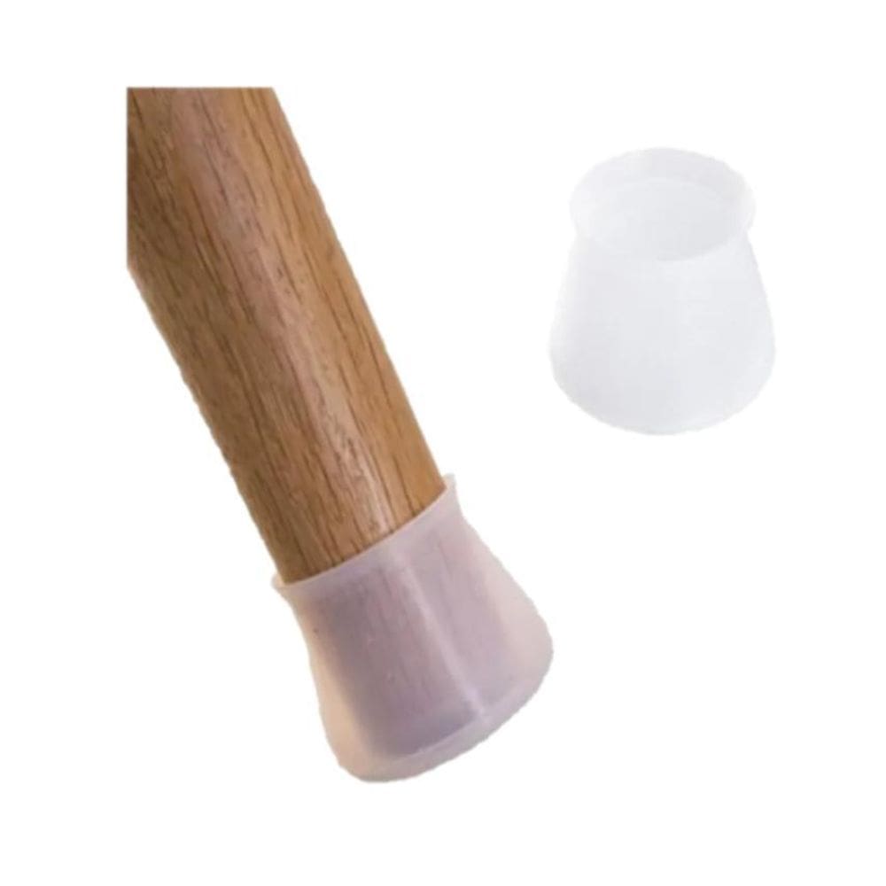 24 Protetor De Silicone Flexível Para Cadeira Pé De Moveiss