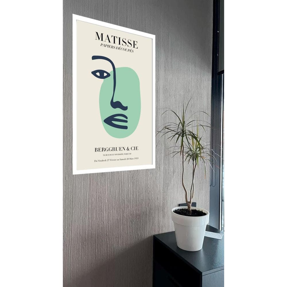 Quadro Decorativo Matisse Metade Face Mulher - 70X50Cm