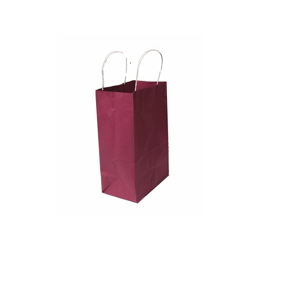 Sacola Papel Kraft Vermelha Alça Pap. Torc. 18x25x8 cm 10 un