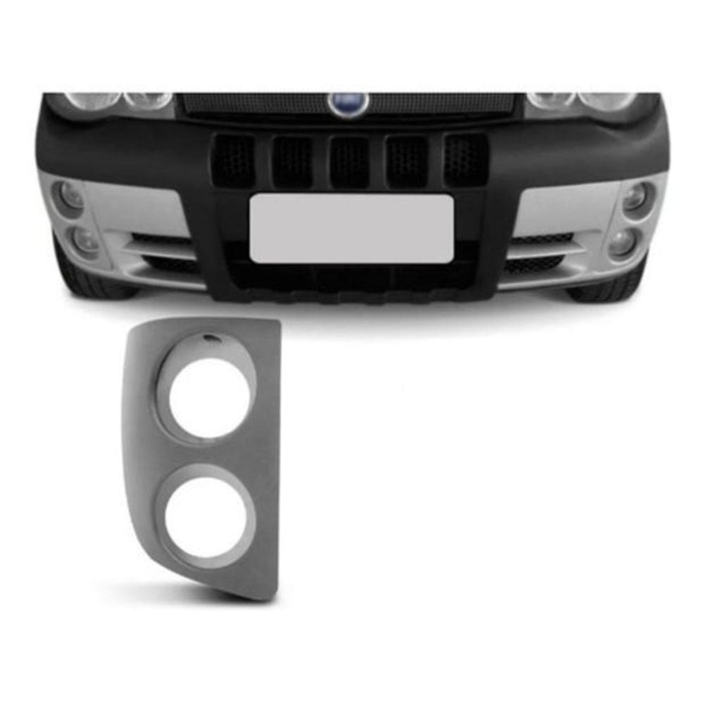 Moldura Grade Parachoque Farol Milha Palio Strada