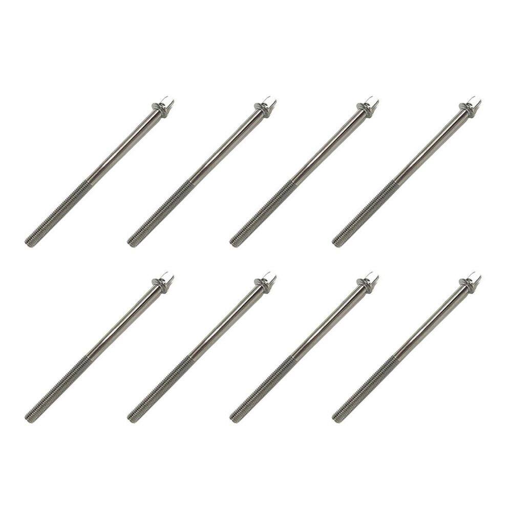 Kit 8 Parafuso Afinação De Bateria 58Mm X 5Mm 7/32 Torelli