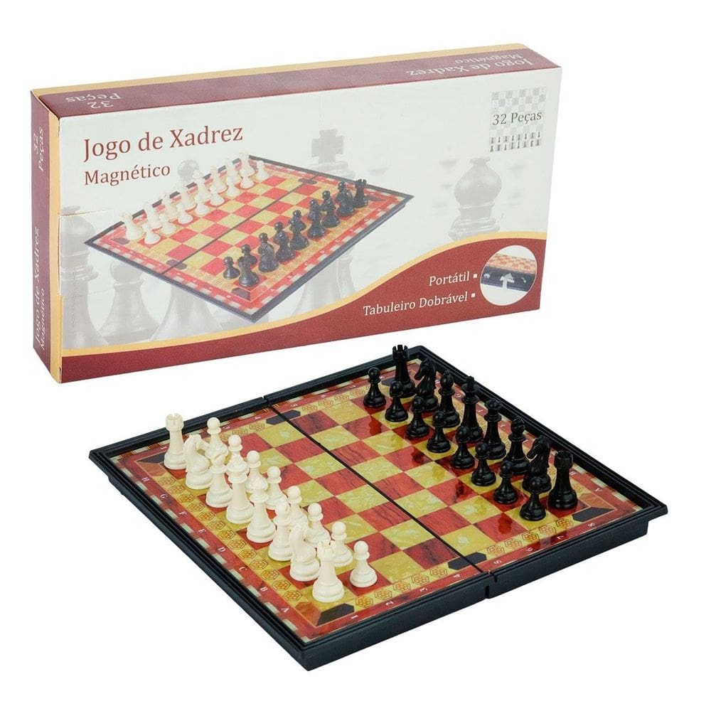 Jogo Xadrez 32 Peças Magnético - Tudo em Caixa