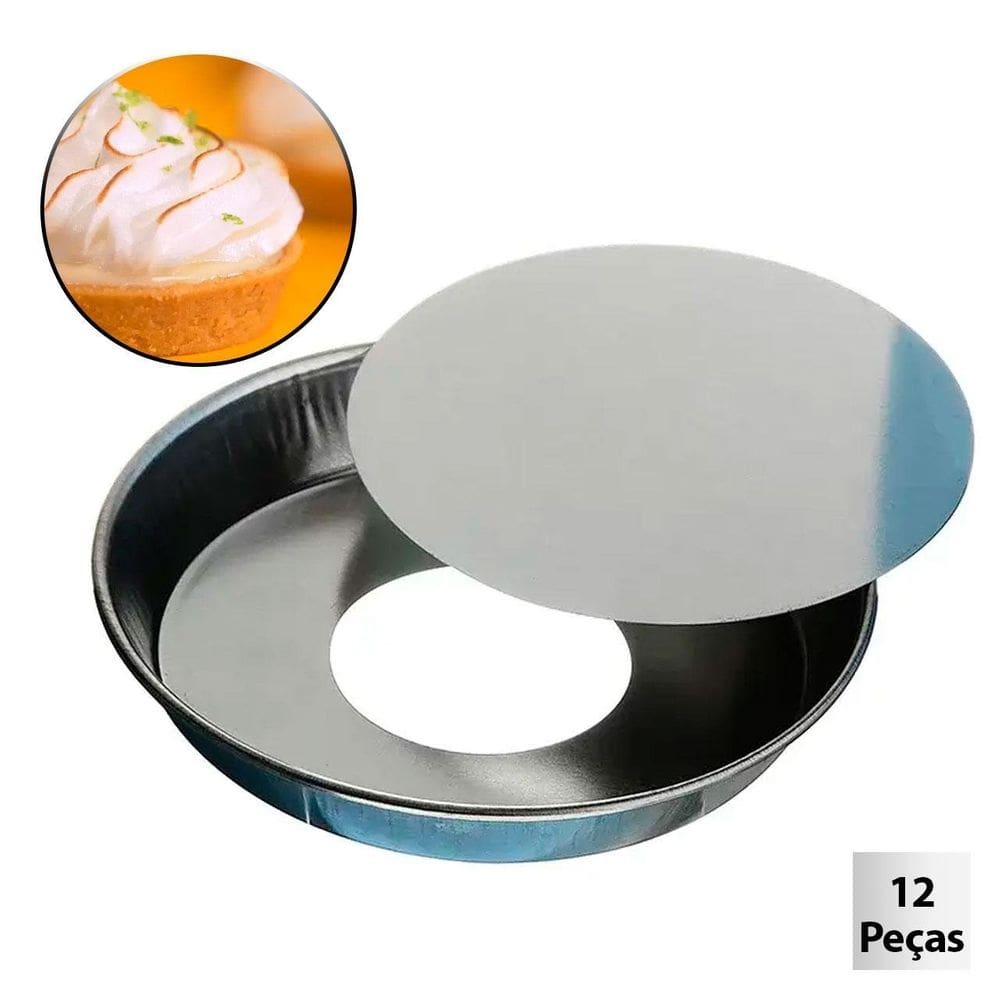 Forma Para Tortinha Flandres 12 Pç Fundo Removível - Tudo em Caixa