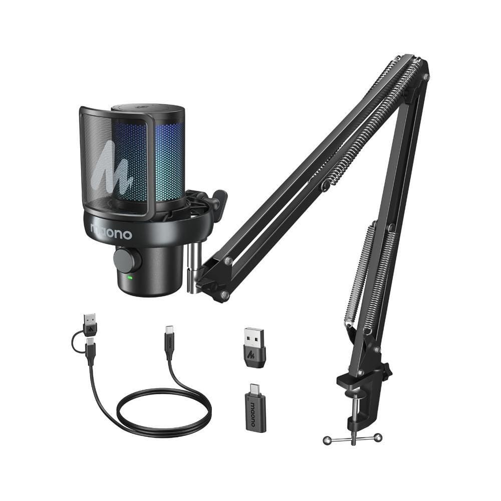 Microfone Wireless Maono Dm40 Pro S Braço Articulado Preto