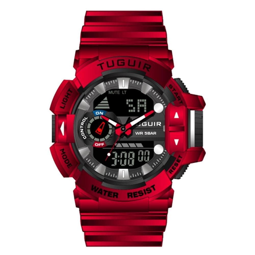 Relógio Masculino Tuguir Anadigi Tg250 Vermelho