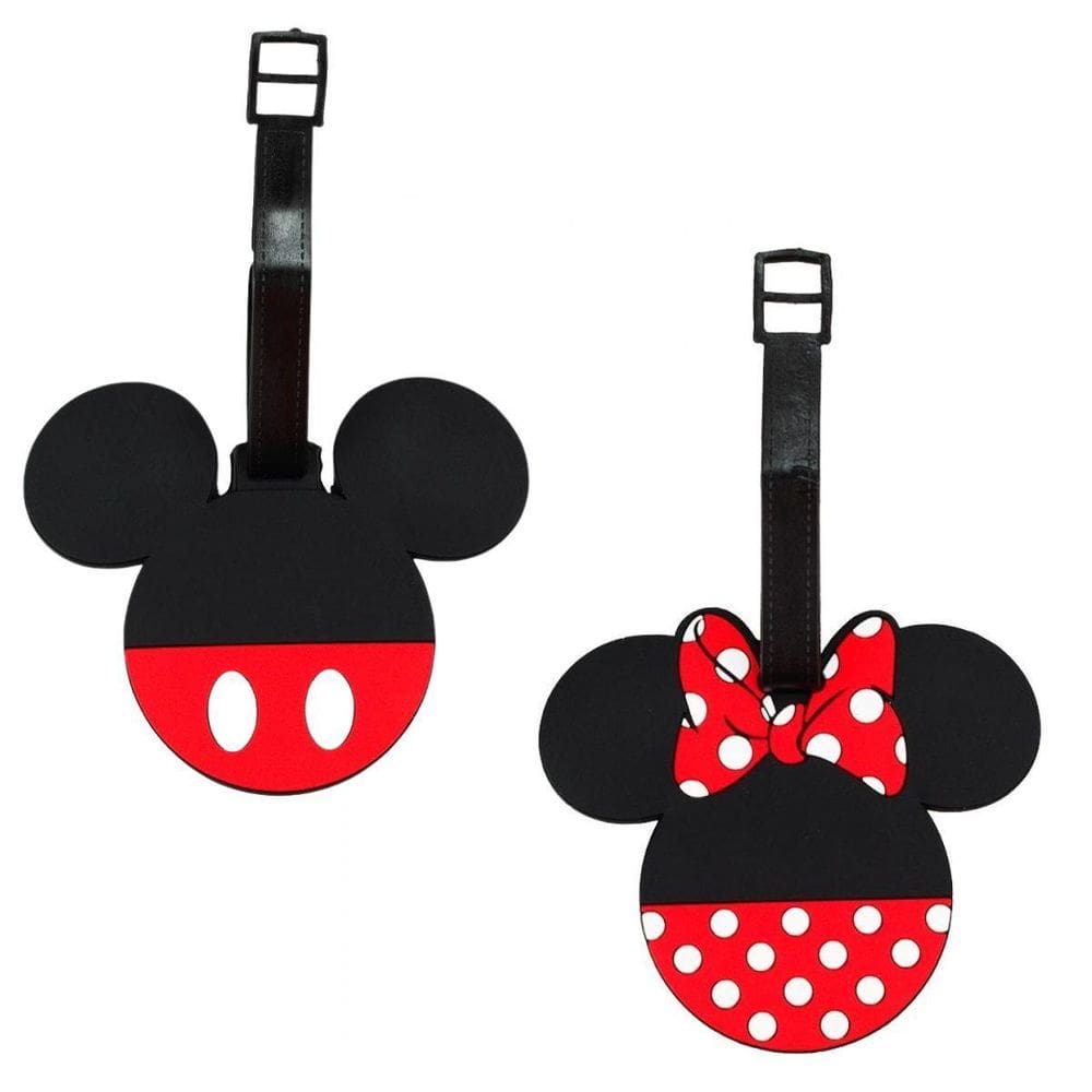 Kit 2 Etiqueta Identificação Bagagem Mala Minnie E Mickey