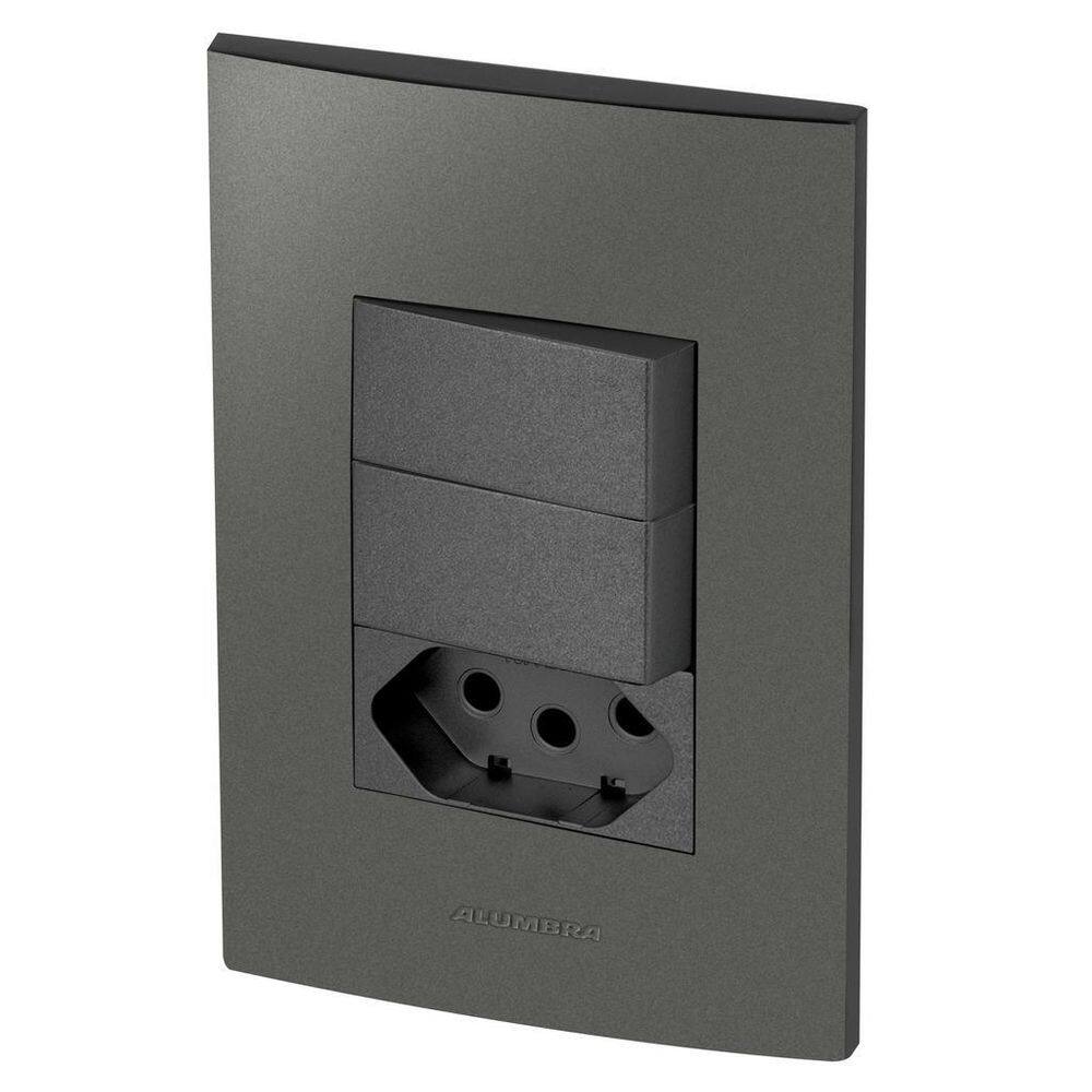 Conjunto 2 Paralelos + 1 Tomada 20A - Inova Grafite - Agt18