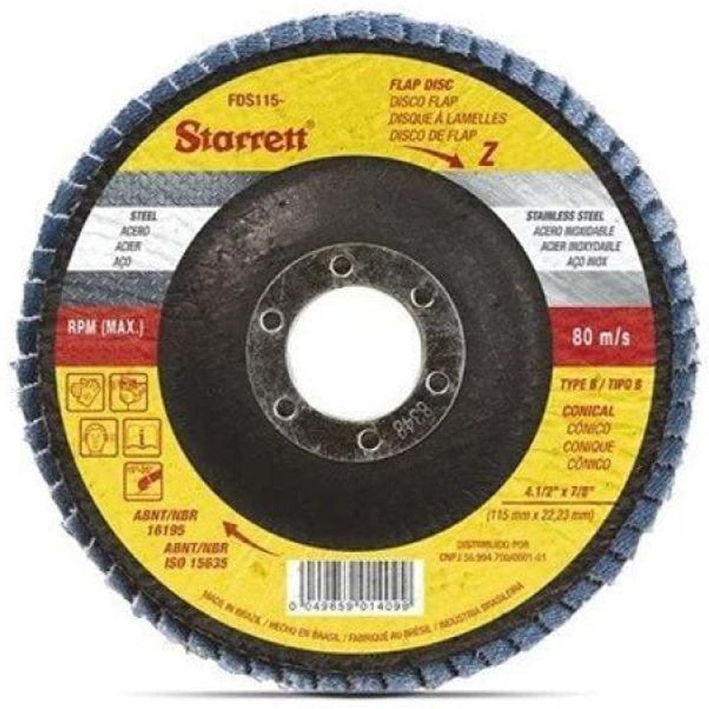 Disco Flap Fds115-120Fc 115X22,23 Gr120 - Starrett