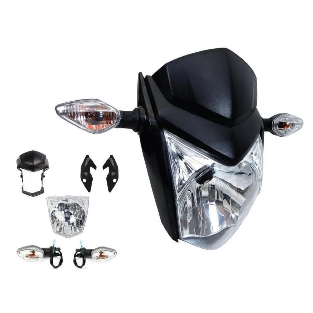 Frente Farol Preta Com Piscas Cg Fan 125 150 160 2014 A 2021