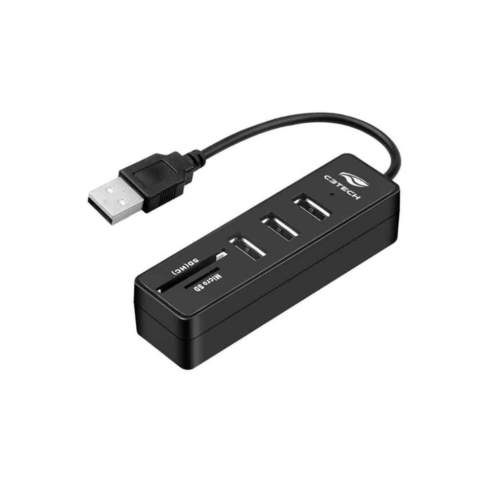 Hub USB C3tech, USB  2.0, 5 Portas, Preto