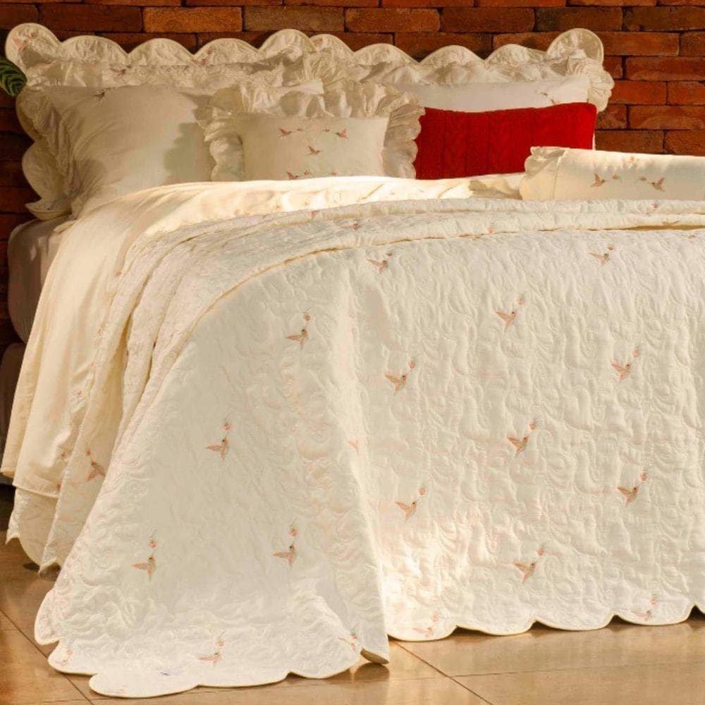 Colcha Queen Size Yasmin 400 Fios Egípcios 100% Algodão