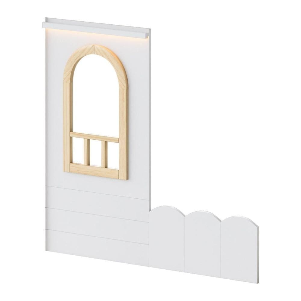 Kit Janela com Cerquinha para Beliche Reversível New Garden Casatema Branco/Natural