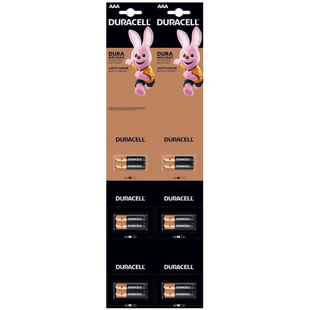 Pilha Duracell Palito AAA - 6 Embalagens com 2 Unidades