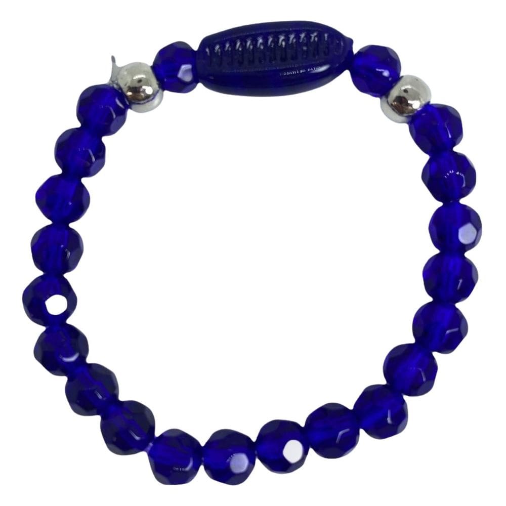 Pulseira Ogum Búzios Azul Cristal E Silicone