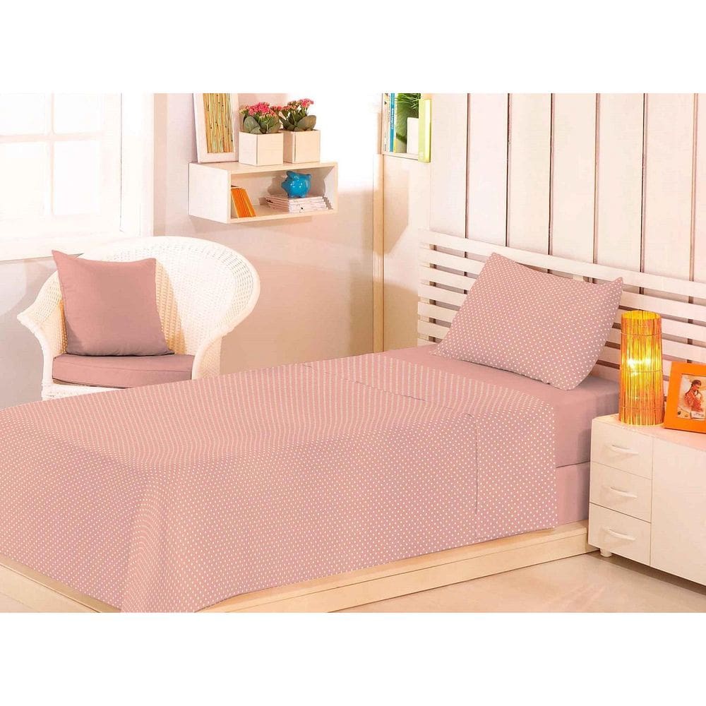 Jogo De Cama Solteiro 180 Fios Fiori - Paty  7527