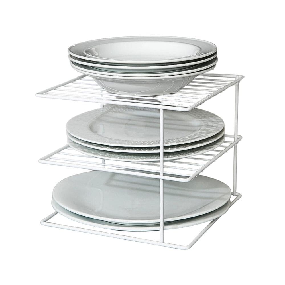 Suporte Organizador Pratos Dicarlo Quadrado - Branco